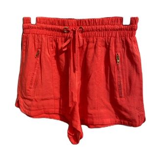 blu pepper shorts zipper pockets red Small